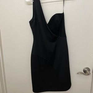 Black one shoulder dress